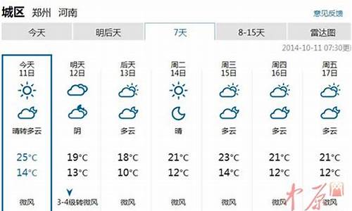 郑州过去天气预报_郑州过去几天的天气